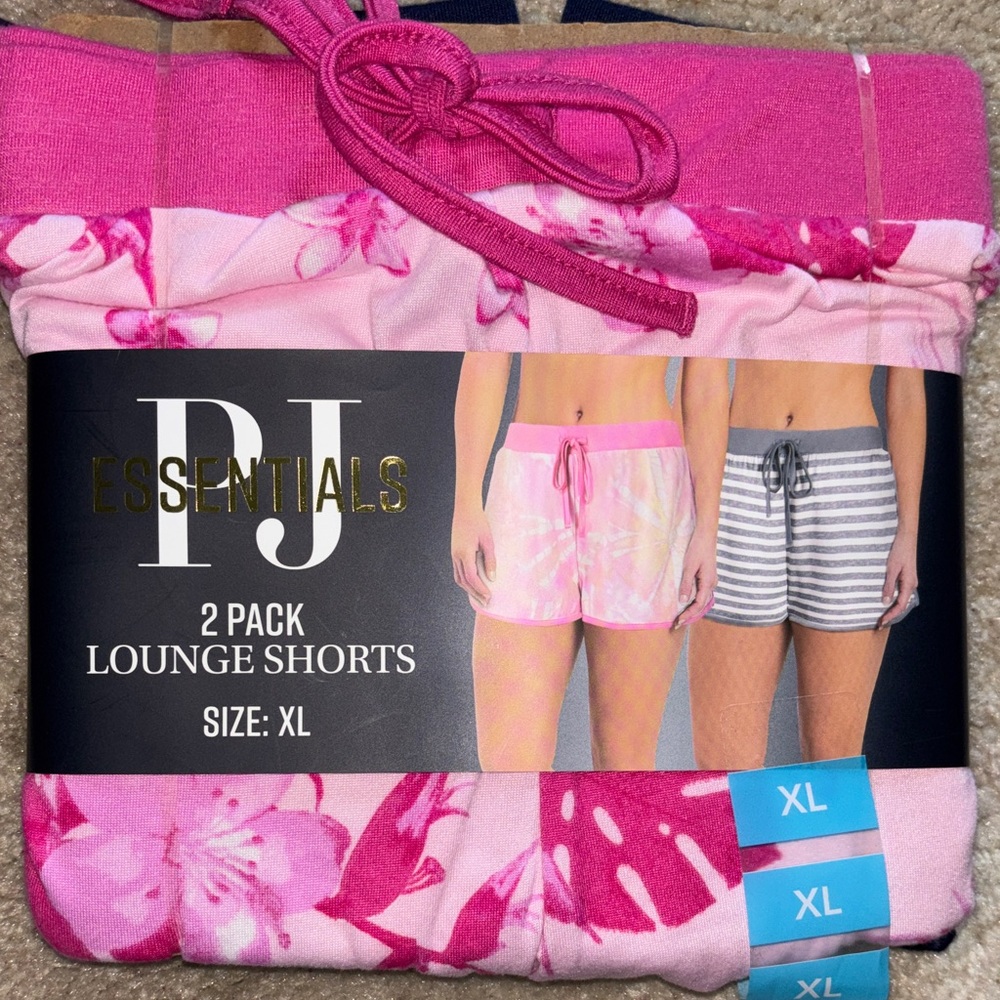 NEW PJ Essentials 2pk lounge shorts